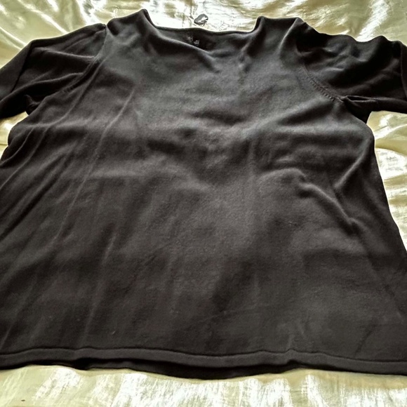 RIBBED KNIT SWEATER WITH MATCHING SCARF, BLACK, SZ 1X, SOFT FABRIC, LONG SLEEVES - Picture 6 of 16